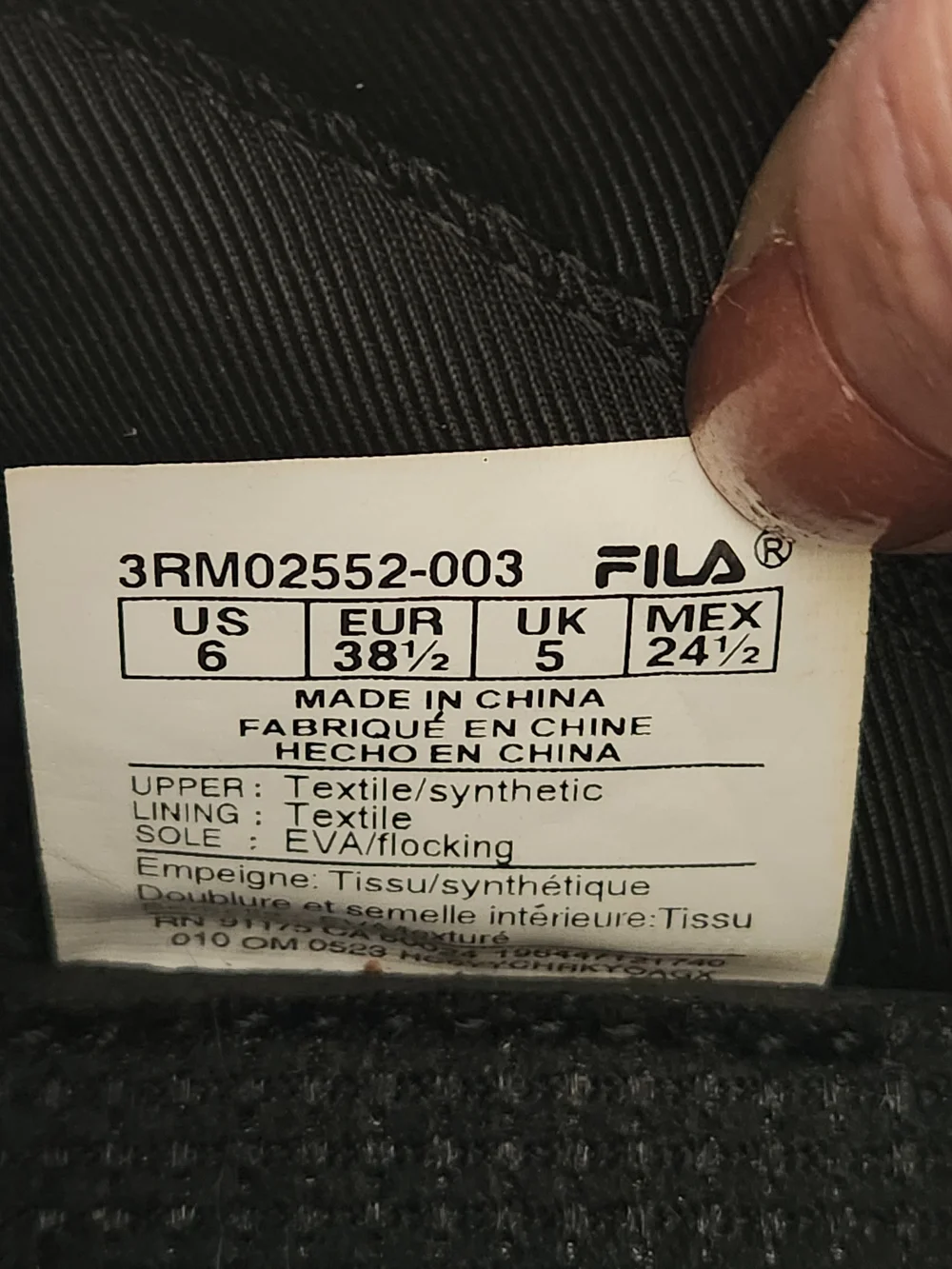 FILA Fantastiq Slip-On Sneakers in Black & White Camo Size 6